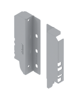 TANDEMBOX Holzrückwandhalter, Höhe B (160 mm), links/rechts, R9006 weissalumin. - Blum