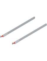 TANDEMBOX Längsreling (oben), für Frontauszug, NL=600 mm, links/rechts, für TANDEMBOX antaro, R9006 weissalumin. - Blum