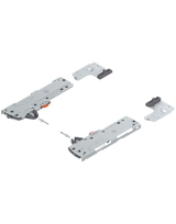 Set (TIP-ON BLUMOTION Einheit + Mitnehmer + Adapter), für LEGRABOX, für MOVENTO, Typ L1, NL=350-750 mm, Gesamtgewicht des Auszugs=0-20 kg, links/rechts, R7035 lichtgrau