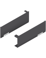 Abdeckkappenset AVENTOS HF/HS/HL top, glatt, links/rechts, tiefgrau/inox-g. - Blum