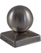 Pfostenkappe (101x101, mit Kugel, Nirosta) - Pitzl
