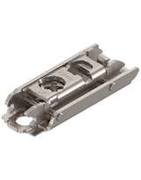 CLIP Montageplatte, gerade, 0 mm, Stahl, Schrauben, HV: Exzenter, vernickelt - Blum