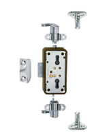 Drehstangen-Schloss PVC braun 7052/15-20 Zuhaltung 8 X 6 mm für 6 mm Stg. - JuNie