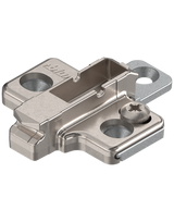 CLIP Montageplatte, kreuz, 3 mm, Zink, Schrauben, HV: 2-teilig, vernickelt - Blum