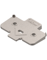 Winkelkeil, kreuzform, +5°, Schraubversion, Distanzstärke: 0.8 mm, vernickelt - Blum