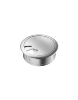 Möbel-Kabeldurchlass, Ø80mm 9131025,rund,Kunststoff chromoptik matt - Hettich