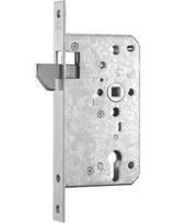 Schiebetürschloss schwer 1004-PZW/55 Hakenfalle, 9 mm, mit S 40 24K Niro - BMH