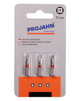 1/4" markierter Bit Phillips Nr 1 3er Pack - PROJAHN