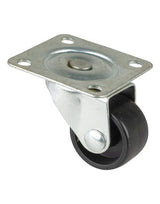 Lenkrolle 25mm 40x40mm Platte, GL, Kstrad schwarz F25.026 - BS ROLLEN