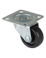 Lenkrolle 30mm 40x40mm Platte, GL, Kstrad schwarz F25.031 - BS ROLLEN