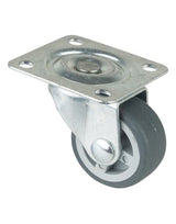 Lenkrolle 30mm 40x40mm Platte, GL, Gummirad F26.031 - BS ROLLEN