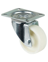 Lenkrolle 80mm L400.B10 Platte, Kunststoff weiß, RL L400.B10.080 - BS ROLLEN