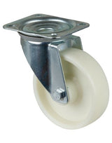 Lenkrolle 150mm L400.B10 Platte, Kunststoff weiß, RL L400.B10.150 - BS ROLLEN