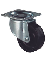 Lenkrolle, Ø 45, B 18mm F25,35kg, mit Platte, schwarz - BS ROLLEN