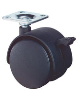Kunststoff -Doppelrolle 50mm F8542x42mm Platte mit Festst. F85.050.PL - BS ROLLEN