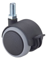 MB-Doppelrolle, mit Feststeller, Rad Ø40mm F86, Kunststoff grau - BS ROLLEN - 86026147