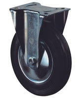 Bockrolle 200mm L410.B55 Platte, Gummi schwarz, RL L410.B55.201 - BS ROLLEN
