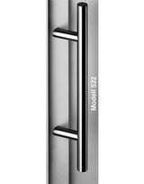 Haustür- Stoßgriff, NT.STG 522.32 AS, gerade, Befestigungsabstand 1.000, Edelstahl V4A (1.4401) edelstahl - Normbau