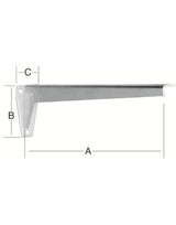 Profilkonsole, L100xT330mm Stahl, verzinkt - VORMANN