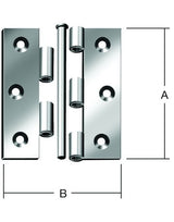 Scharnier, stark, B50xH75xS1,6mm gerollt, verzinkt - VORMANN