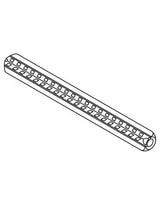 HEWI Vierkantstift 60.9 R, Vierkant 8mm, Länge 114mm, Türstärke min. 48,1mm, Türstärke maximal 58mm, Stahl verzinkt