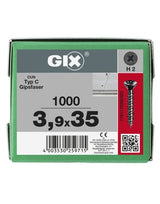 Trockenbauschraube GIX-C Senkkopf 3,9x35mm,Vollgw,Kreuzschlitz H2,sw phos - SPAX