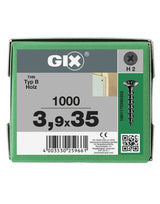 Trockenbauschraube GIX-B Trompetenk 3,9x35mm,Grobgw,Kreuzschlitz H2,sw phos - SPAX
