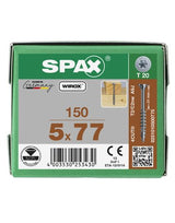Universalschraube Tellerkopf 5x77mm,Teilgw,Innensechsrund T20,WIROX - SPAX