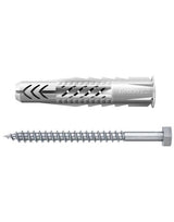 Universaldübel UX 10x60mm,KU,m.Rand,m.Schraube,VE 4 - fischer