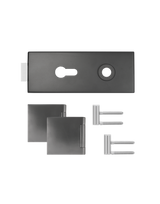 Glastürschloß EGS 360Q PZ 89 mit Bänder Titangrau verschließbar - Karcher Design