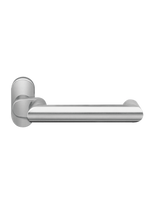Rahmentürlochteil Kos XL gekröpft Edelstahl matt für 8 und 9mm Stift oval - Karcher Design
