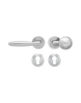 Wechsel-Rosettengarnitur Korfu ER24 PZ Edelstahl matt links TS 39-48mm - Karcher Design