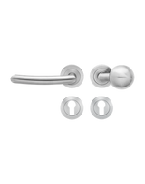 Wechsel-Rosettengarnitur Sylt ER26 PZ Edelstahl matt links TS 39-48mm - Karcher Design