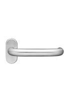 Rahmentürlochteil Kreta zentriert Edelstahl matt für 8 und 9mm Stift oval - Karcher Design