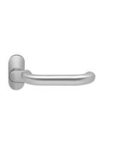 Rahmentürlochteil Kreta gekröpft Edelstahl matt für 8 und 9mm Stift oval - Karcher Design