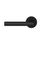 Drücker-Rosettengarnitur Rhodos ER28 DIN L ohne Schlüsselrosette Kosmos schwarz KD Basic TS 45mm