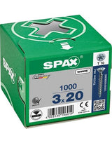 Universalschraube Senkkopf 3x20mm,Vollgw,Innensechsrund T10,WIROX - SPAX