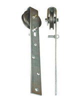 Laufrolle mit käntiger Nute 501/75 mm mit Bügel + Gleitl., 35 kg bel. Grauguß - n.a.