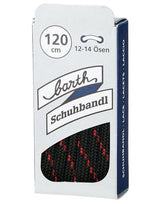 Schnürsenkel, 120 cm, rund, schwarz-rot