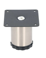 Möbelfuß höhenverstellbar 25mm Edelstahl effekt, Ø 42mm, L 60 mm - Topform