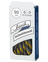 Schnürsenkel, 120 cm, rund, schwarz -grau-gelb
