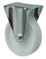 Bockrolle 125mm L410.B10 Platte, Kunststoff weiß, RL L410.B10.125 - BS ROLLEN
