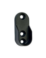 Schrankrohrlager 43 x 19 mm schwarz, mit 3 Bohrungen - Topform